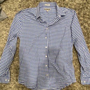 Express dress shirt, royal blue white, large